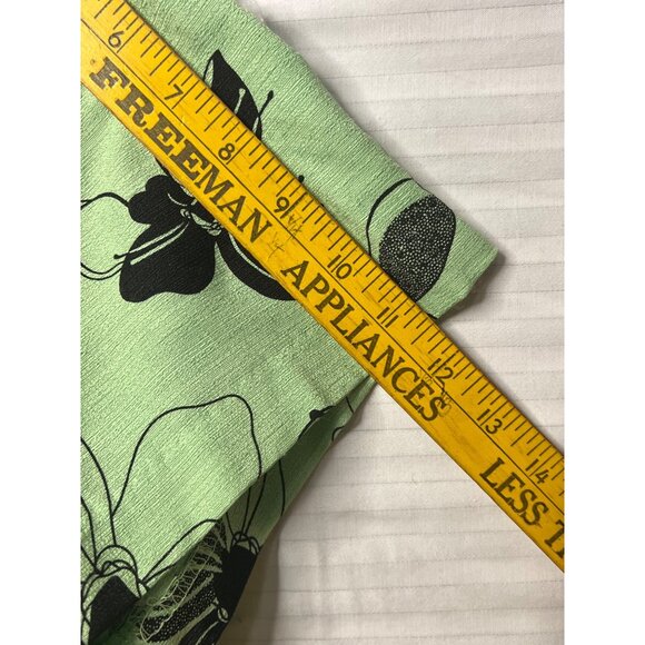 Maggie Barnes Womens Plus Size 3X Green Floral Button-Front Blouse w/ Black Tank - Picture 16 of 16